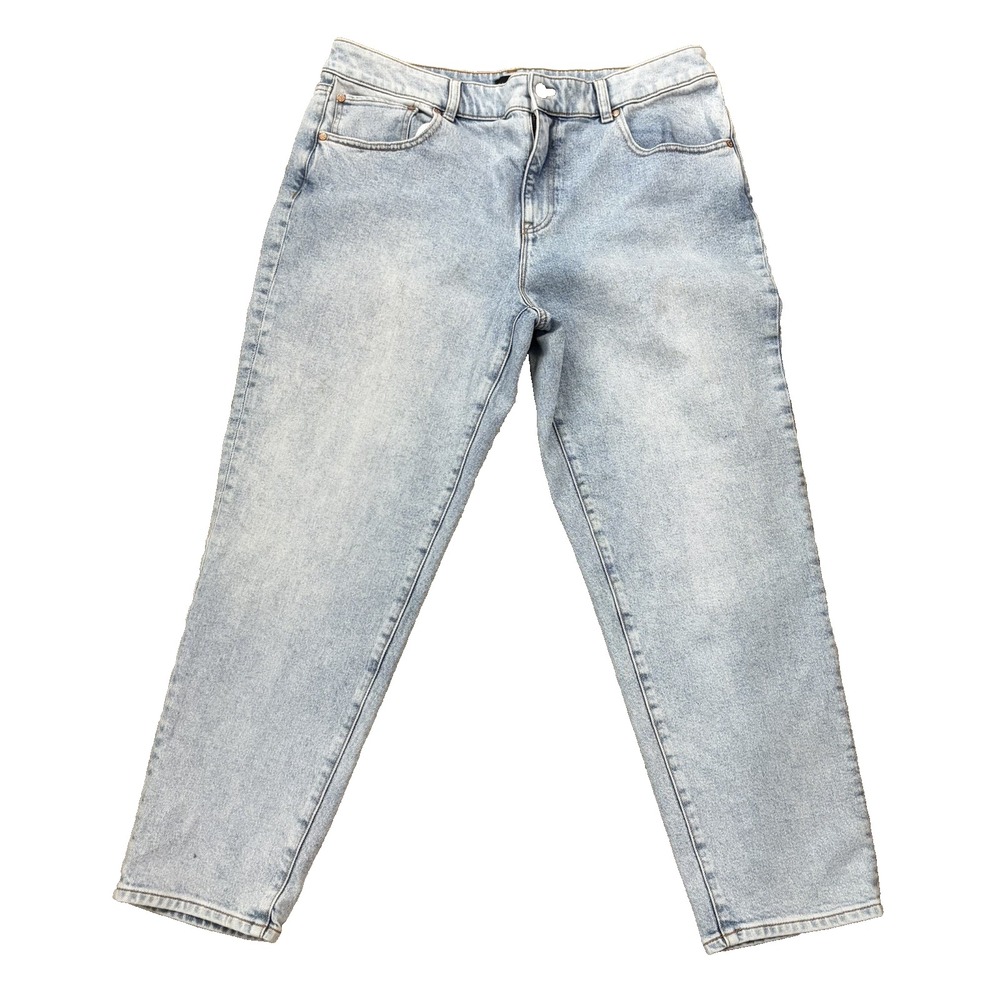 Talbots Everyday Relaxed Jeans Size 14 Blue Light Wash Denim Retro High Rise